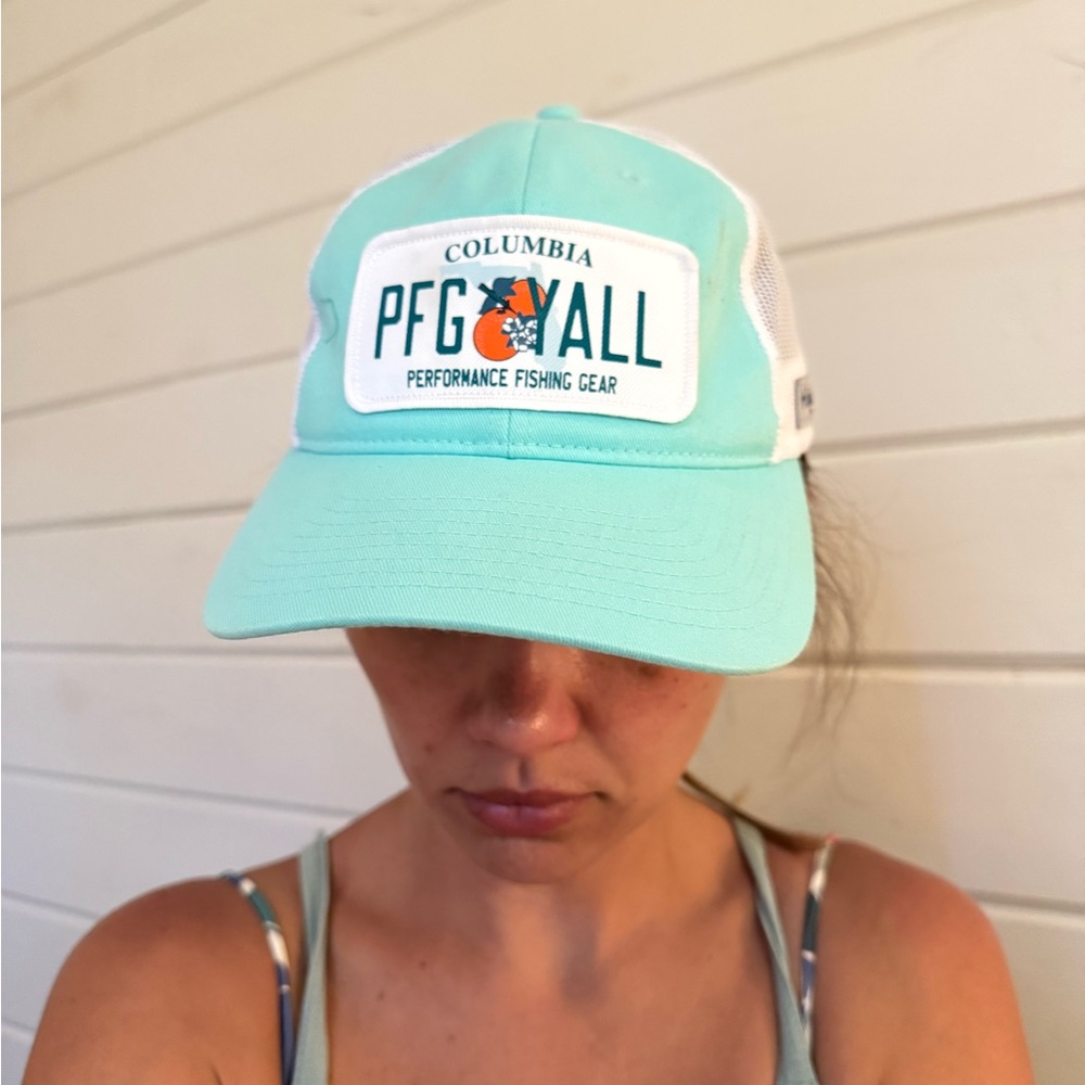 Columbia PFG Patch Cap Mint Green Cap